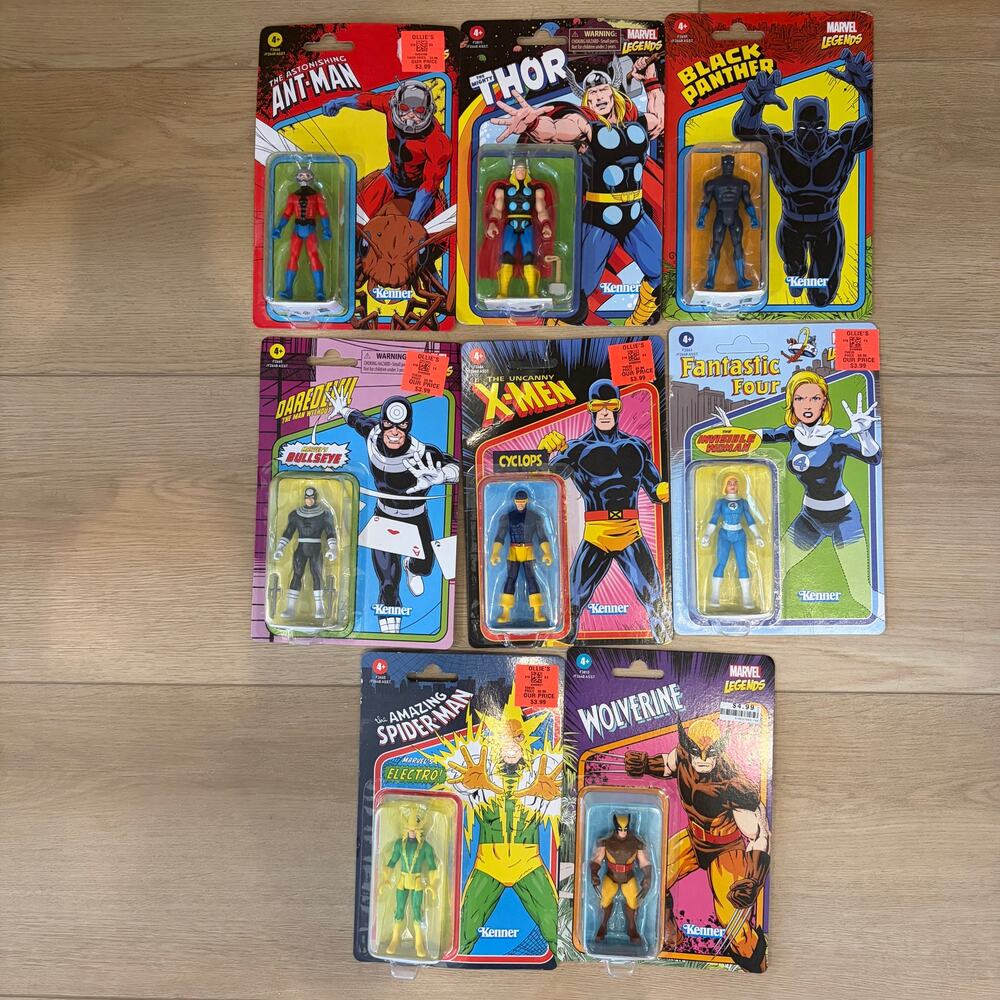Hasbro Marvel Legends LOT 8 Retro Action Figures 2021 / 2022 NEW